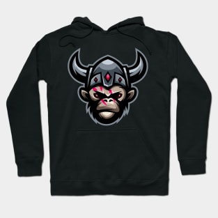 Viking monkey character design Hoodie